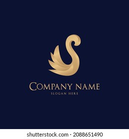 Alfabeto de logotipo con degradado de alas 