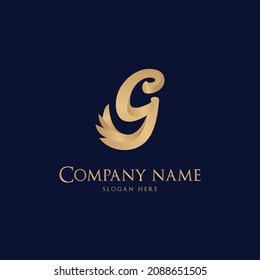 Logo  Alphabet With Wings Gradient 