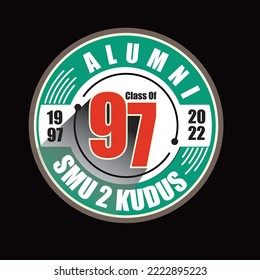 logo alumni editable text and backgound