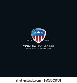 logo american shield vector template