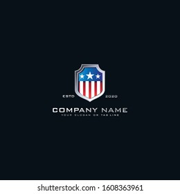 logo american shield vector template