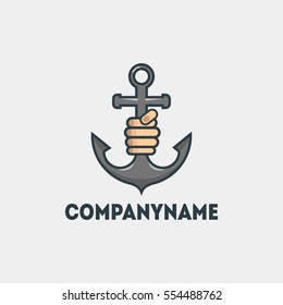 Logo anchor in hand