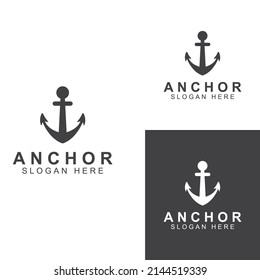 Vector de diseño de logotipos y símbolos de anclaje.