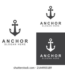 Vector de diseño de logotipos y símbolos de anclaje.