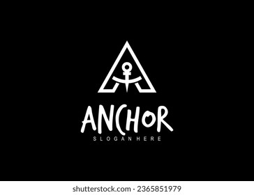 logo anchor vector logo design