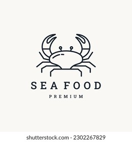 logo with animal concept, icon logo with line style crab .