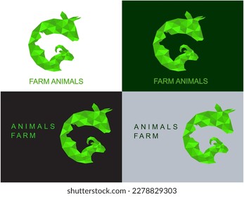 logo animal farm style polygonal