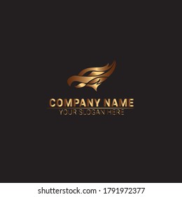 Logo animal gold flat edition for mascot, company, corp, label, 
identity