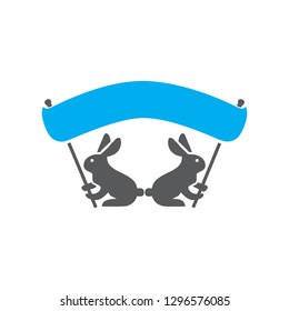logo animal rabbit design icon