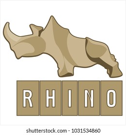 logo of an animal rhinoceros in a rack