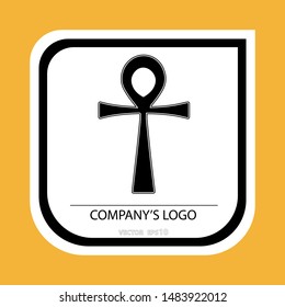 Logo ANKH. The magical symbol of wisdom gained as a result of initiation, the key to secret knowledge, strength, power. symbol of life, eternity.