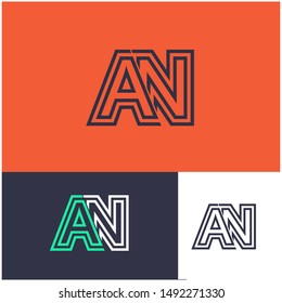 Logo AN,N, AN,A design template. Logo modern for your business