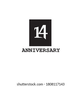 logo anniversary 14 with white colors