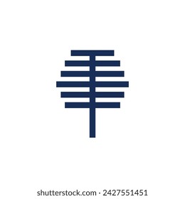 Logo antenna simple and elegant with blank background