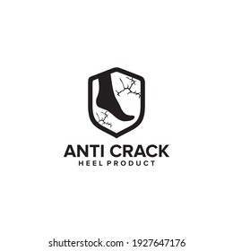 logo of anti crack heel product design template