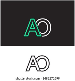 Logo AO, O, OA,A design template. Logo modern for your business