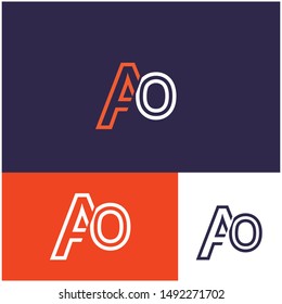 Logo AO, O, OA,A design template. Logo modern for your business