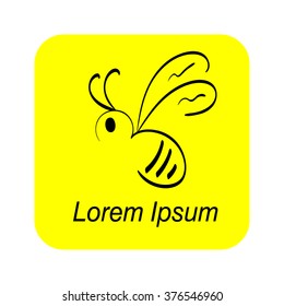 A logo for apiculture with the bee
