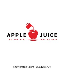 Logo Apple Juice With Red Apple General Good For Any Industry