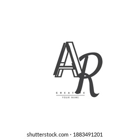 logo ar, ra. logo made with abstract lines to bring out the uniqueness of the logo