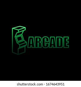 Logo arcade games nolan icon. Simple thin line, outline vector of gaming icons for ui and ux, website or mobile application