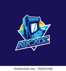 Logo for Arcade or RetroGame Store with retro style