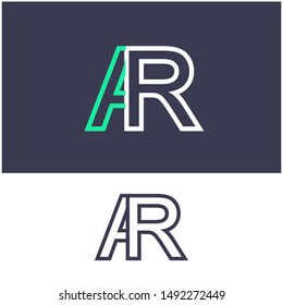 Logo AR,R, RA,A design template. Logo modern for your business