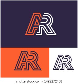 Logo AR,R, RA,A design template. Logo modern for your business