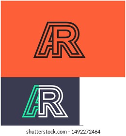 Logo AR,R, RA,A design template. Logo modern for your business