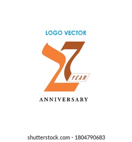 logo arrangement of number 27 which is creative, simple, authoritative and easy to understand