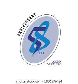 logo arrangement of number 58 which is creative, simple, authoritative and easy to understand