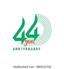 logo arrangement of numbers 44, elegant, dignified and easy to understand