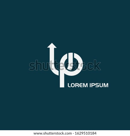 logo of the up arrow. Business application icon.
