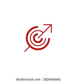 logo of an up arrow and circles resembling a bulls eye target
