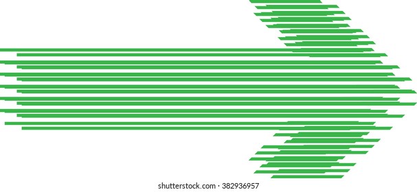 Logo Arrow Design.Vector green sign.