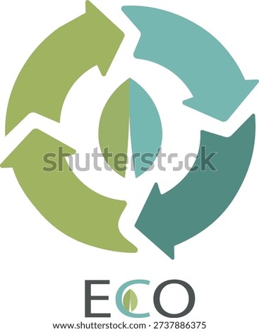  logo arrow Eco friendly vector