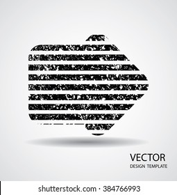Logo Arrow Icon . striped arrow for your Design . Vector.