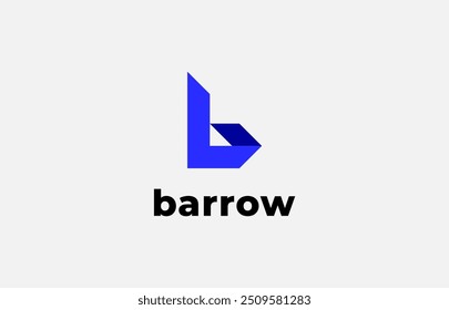 Logo Arrow and Letter B, Template creative design fintech, technology, arrow, growth and increase symbols icon. Editable file