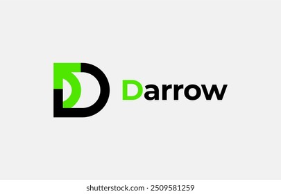 Logo Arrow and Letter D, Template creative design fintech, technology, arrow, growth and increase symbols icon. Editable file