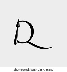 logo arrow with letter q vector design