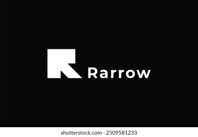Logo Arrow and Letter R, Template creative design fintech, technology, arrow, growth and increase symbols icon. Editable file