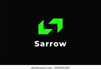 Logo Arrow and Letter S, Template creative design fintech, technology, arrow, growth and increase symbols icon. Editable file