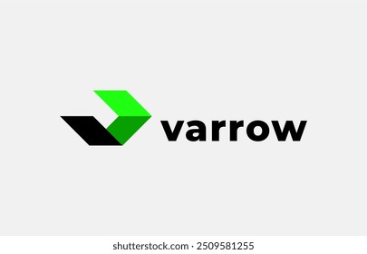 Logo Pfeil und Buchstabe V, Vorlage kreatives Design Fintech, Technologie, Pfeil, Wachstum und erhöhen Symbole Symbol. Bearbeitbare Datei