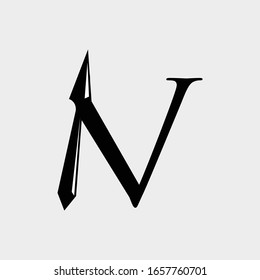 flecha de logotipo con diseño vectorial de letra v