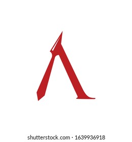 logo arrow with letter a vector design