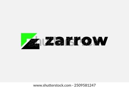 Logo Arrow and Letter Z, Template creative design fintech, technology, arrow, growth and increase symbols icon. Editable file