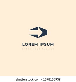 logo arrow right simple design, monogram icon, vector eps 10.