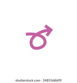 Logo arrow swirl line stroke unique design with blank background