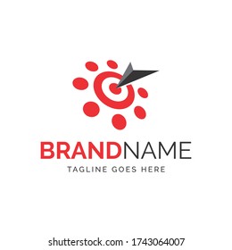 logo of arrow and target, vector design, fully editable