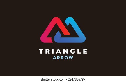 Logo arrow triangle for business and industry